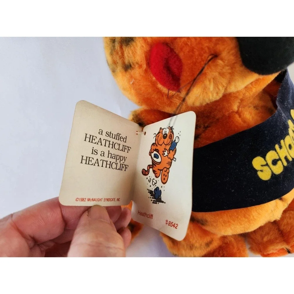 w/Tags Applause Heathcliff Plush Vintage 1982 Cat Graduation School Cartoon 8542
